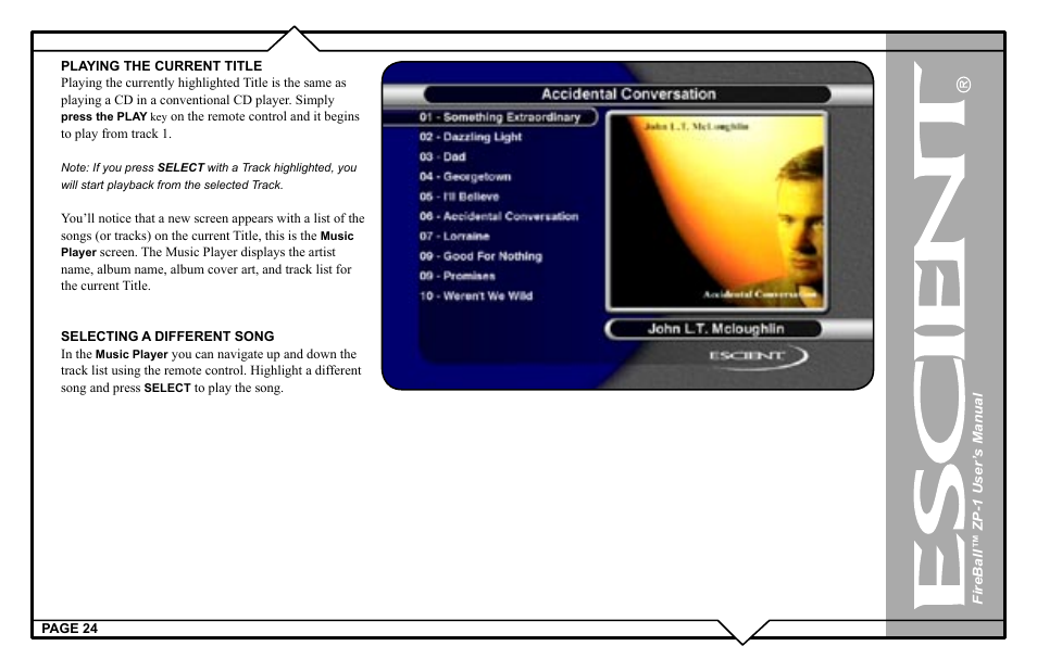 Escient ZP-'1 User Manual | Page 24 / 77