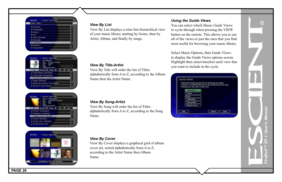 Escient ZP-'1 User Manual | Page 26 / 77