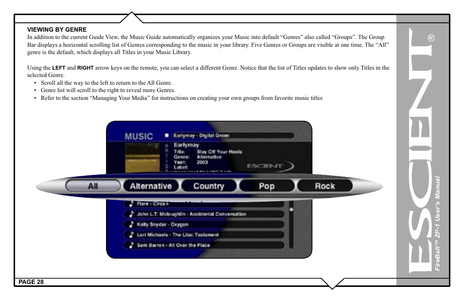 Escient ZP-'1 User Manual | Page 28 / 77