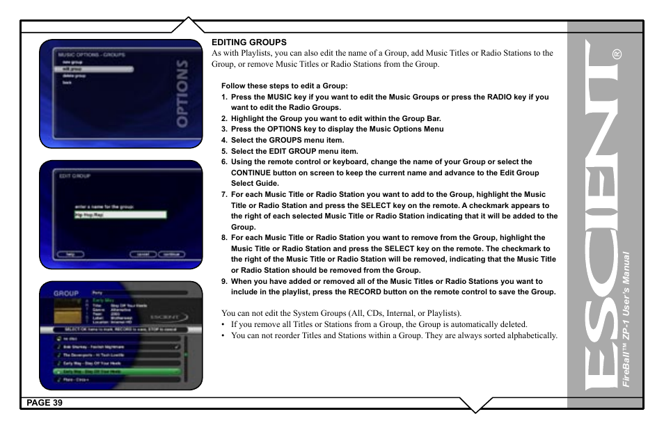 Escient ZP-'1 User Manual | Page 39 / 77