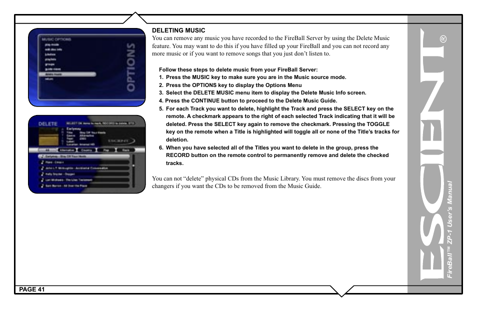 Escient ZP-'1 User Manual | Page 41 / 77