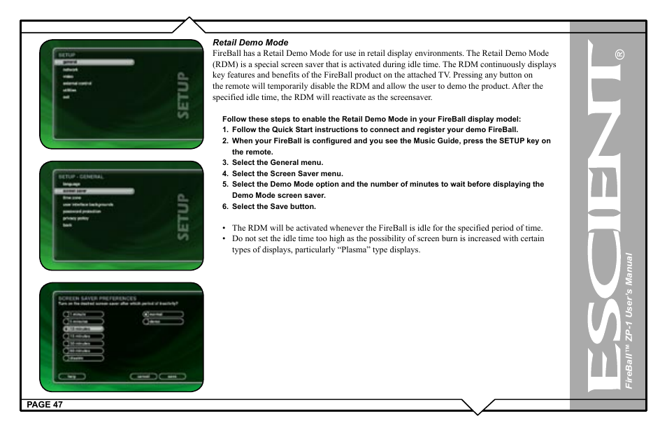 Escient ZP-'1 User Manual | Page 47 / 77