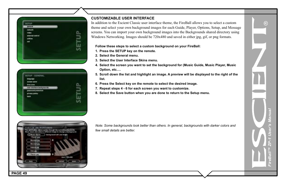 Escient ZP-'1 User Manual | Page 49 / 77