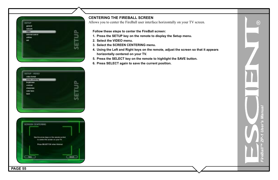 Escient ZP-'1 User Manual | Page 55 / 77