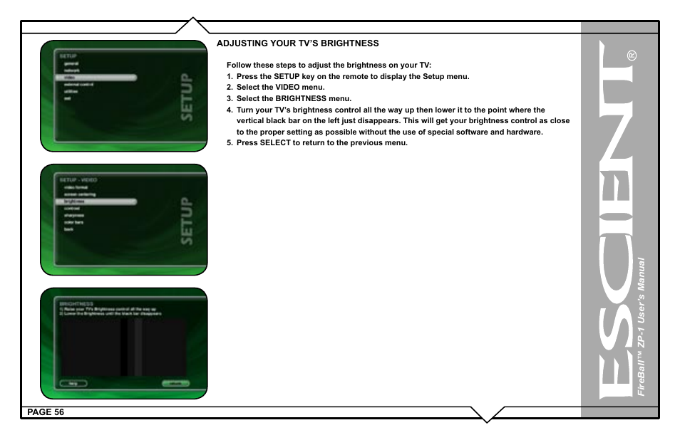 Escient ZP-'1 User Manual | Page 56 / 77