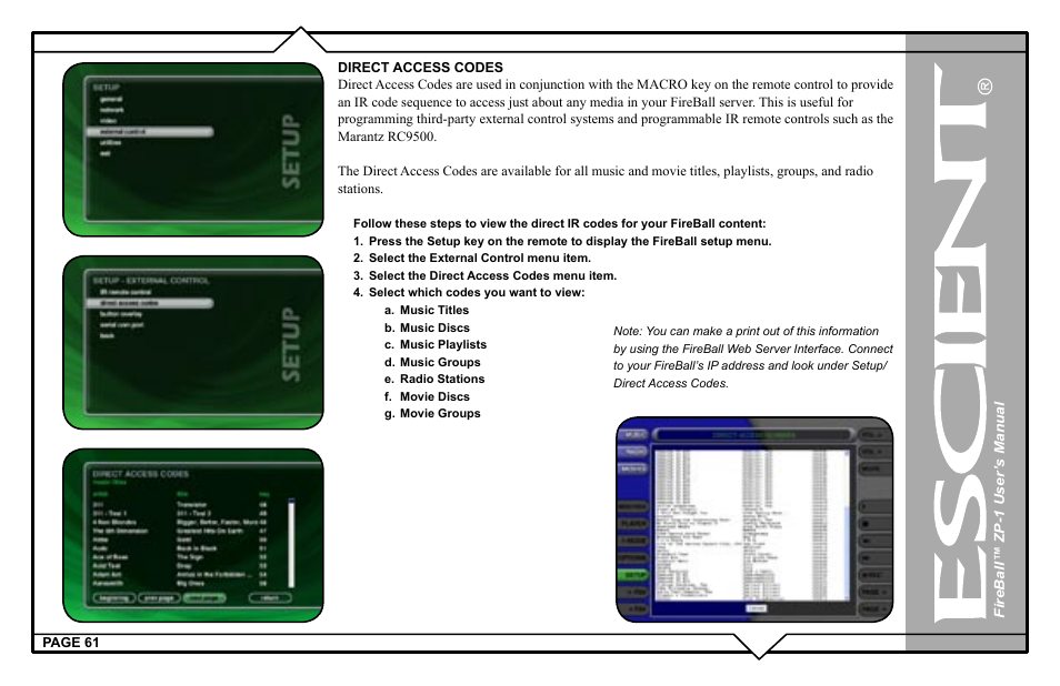 Escient ZP-'1 User Manual | Page 61 / 77
