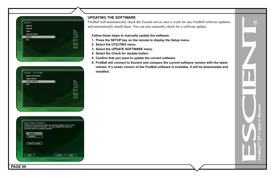 Escient ZP-'1 User Manual | Page 69 / 77