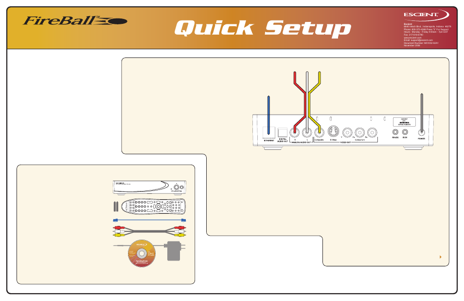 Escient FIREBALL ZP-1 User Manual | 2 pages