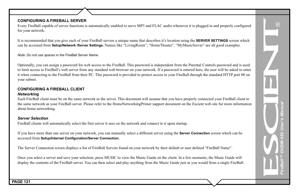 Escient DVDN-552 User Manual | Page 121 / 125