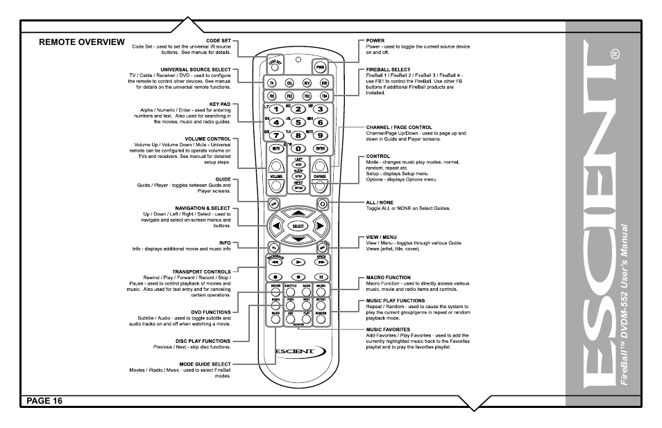 Escient DVDN-552 User Manual | Page 16 / 125