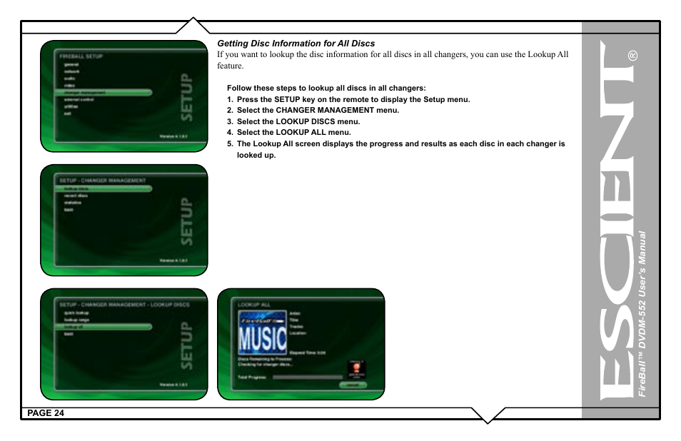 Escient DVDN-552 User Manual | Page 24 / 125