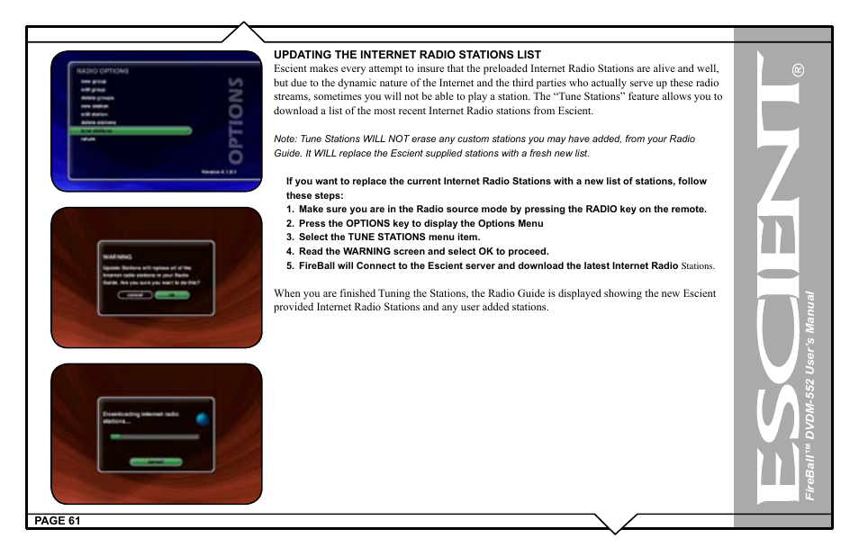 Escient DVDN-552 User Manual | Page 61 / 125