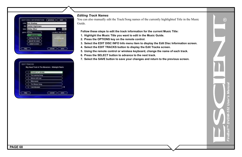 Escient DVDN-552 User Manual | Page 68 / 125