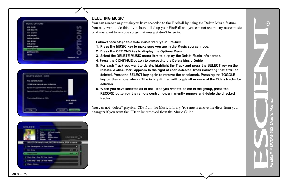 Escient DVDN-552 User Manual | Page 75 / 125