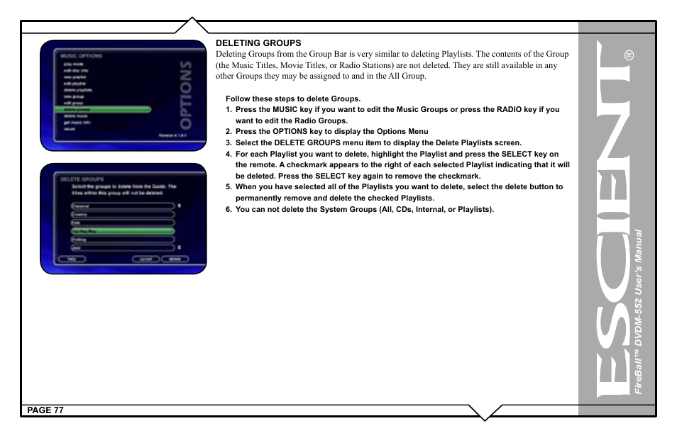 Escient DVDN-552 User Manual | Page 77 / 125