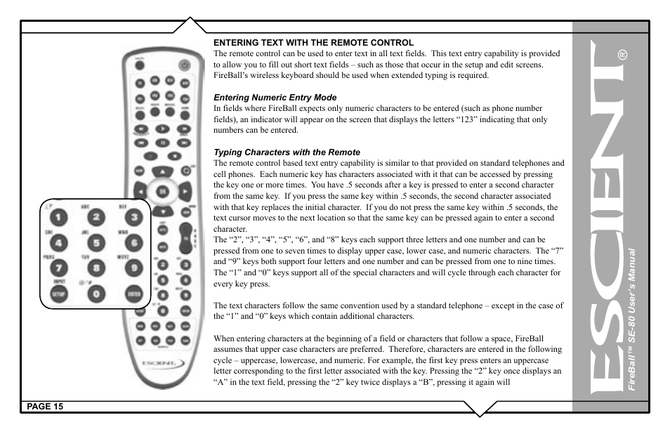 Escient SE-80 User Manual | Page 15 / 92