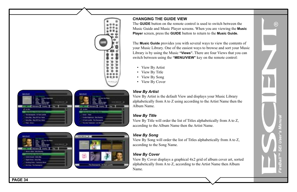 Escient FireBall Media Management system User Manual | Page 34 / 98