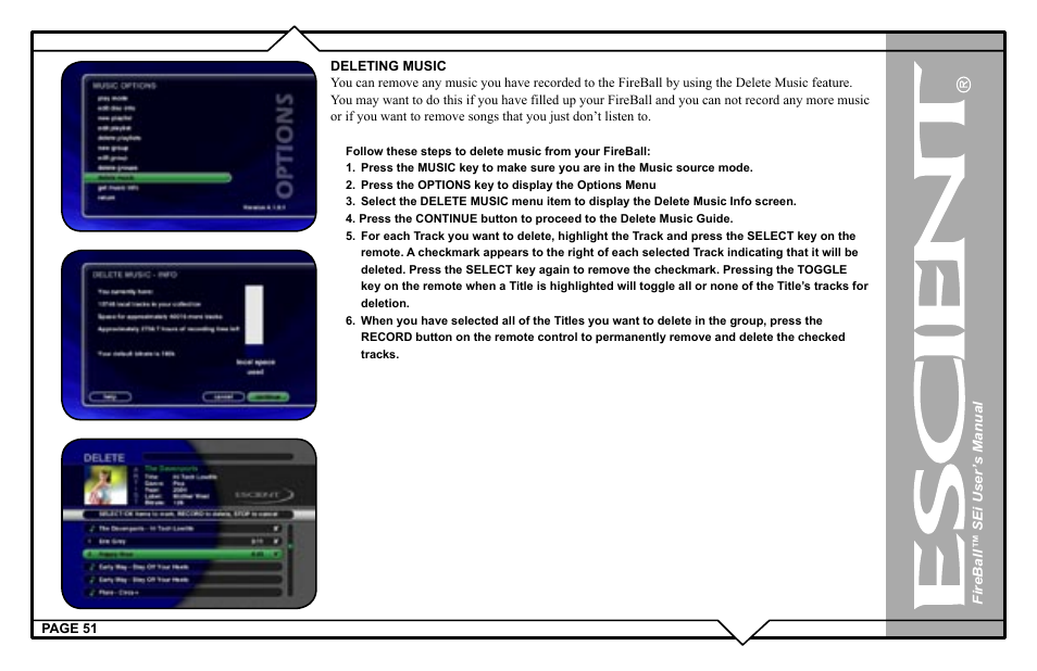 Escient FireBall Media Management system User Manual | Page 51 / 98