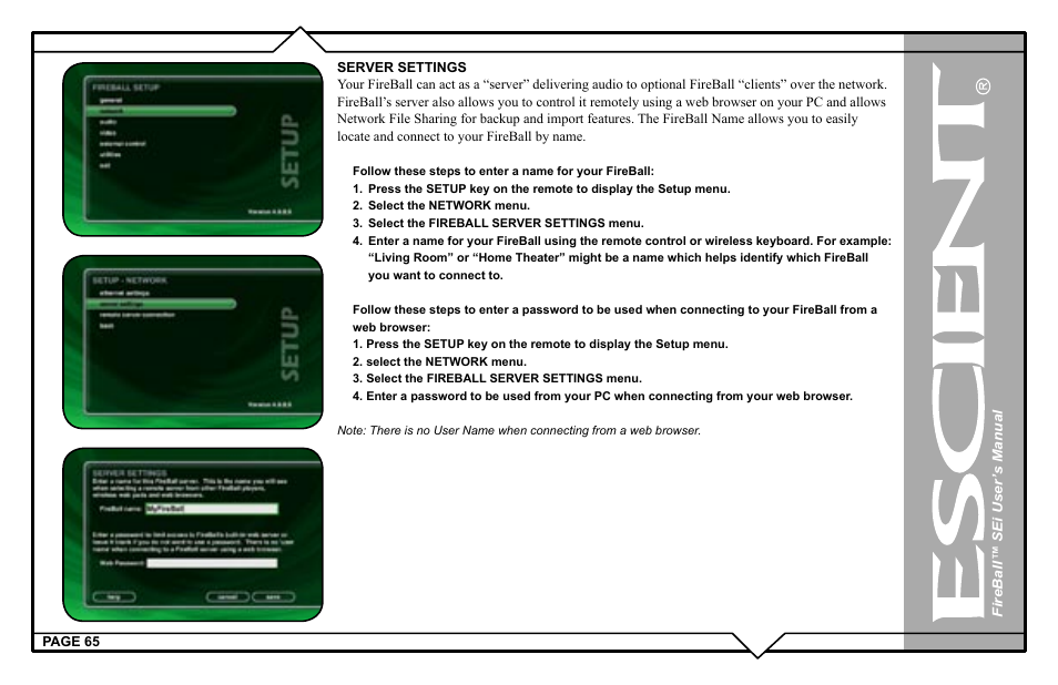 Escient FireBall Media Management system User Manual | Page 65 / 98