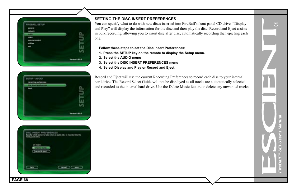 Escient FireBall Media Management system User Manual | Page 68 / 98