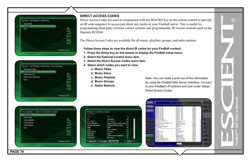 Escient FireBall Media Management system User Manual | Page 79 / 98