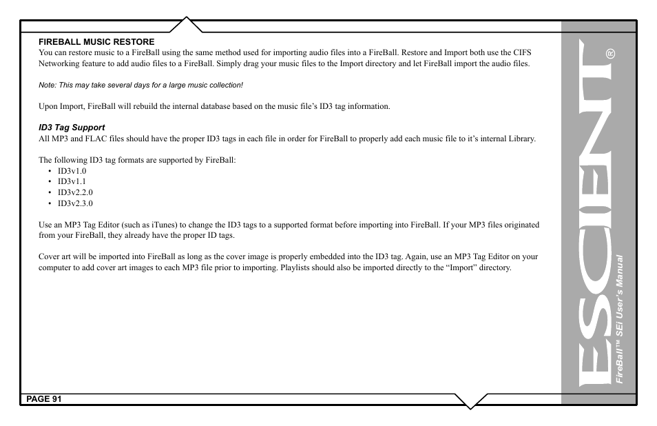 Escient FireBall Media Management system User Manual | Page 91 / 98