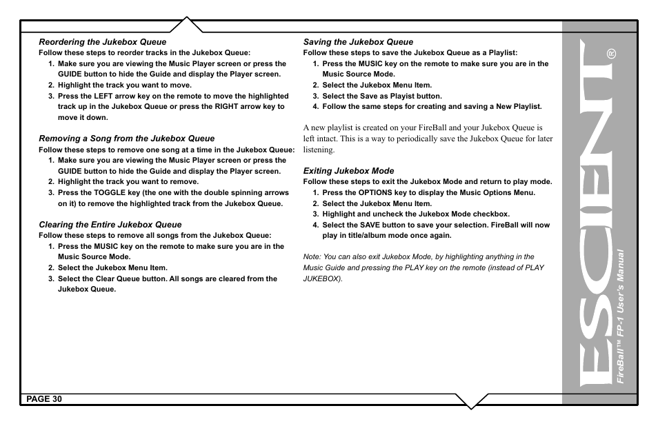 Escient M51001-01A1 User Manual | Page 30 / 77