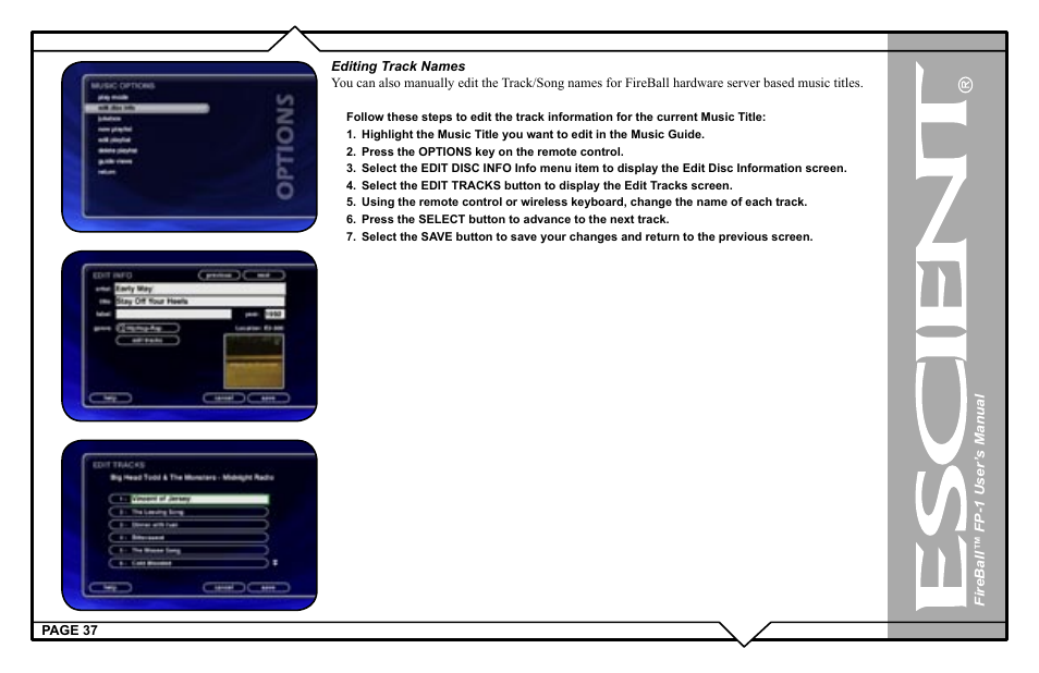 Escient M51001-01A1 User Manual | Page 37 / 77