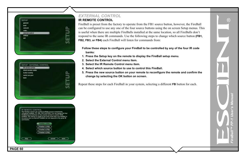 External control | Escient M51001-01A1 User Manual | Page 60 / 77