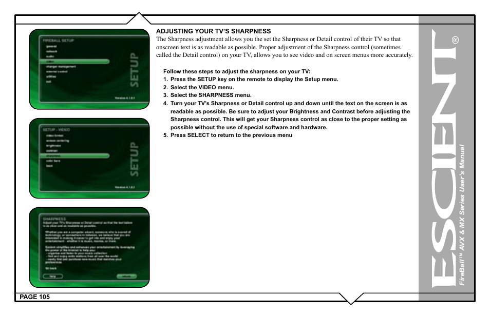 Escient FireBall AVX User Manual | Page 105 / 132