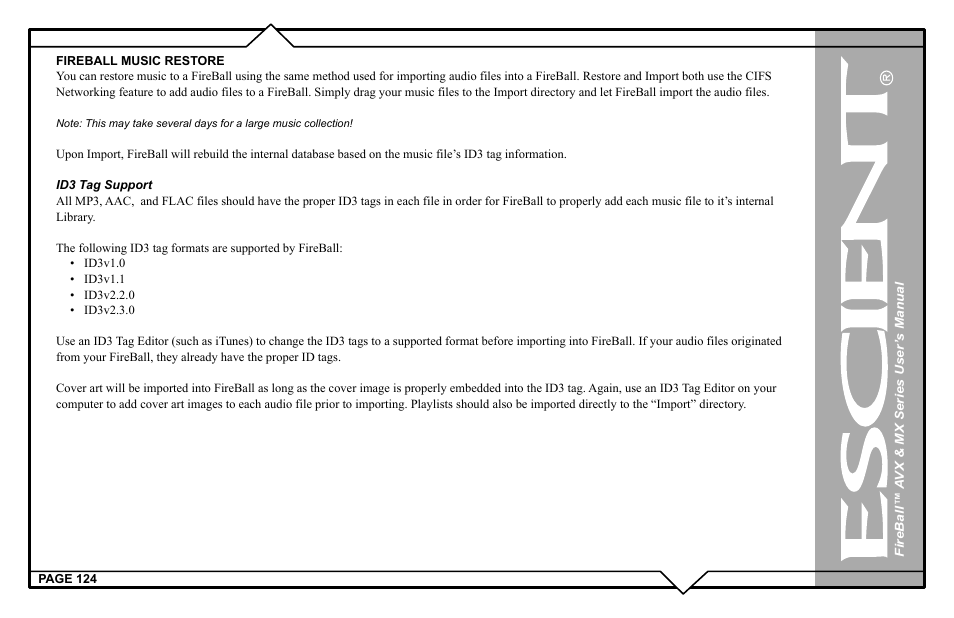 Escient FireBall AVX User Manual | Page 124 / 132