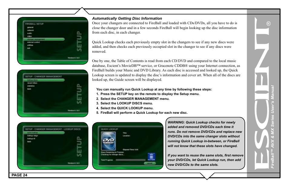Escient FireBall AVX User Manual | Page 24 / 132