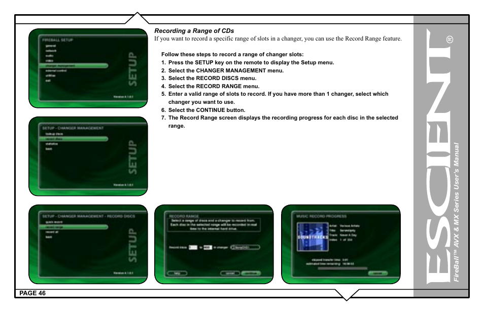 Escient FireBall AVX User Manual | Page 46 / 132