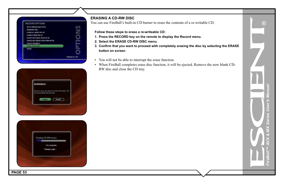 Escient FireBall AVX User Manual | Page 53 / 132