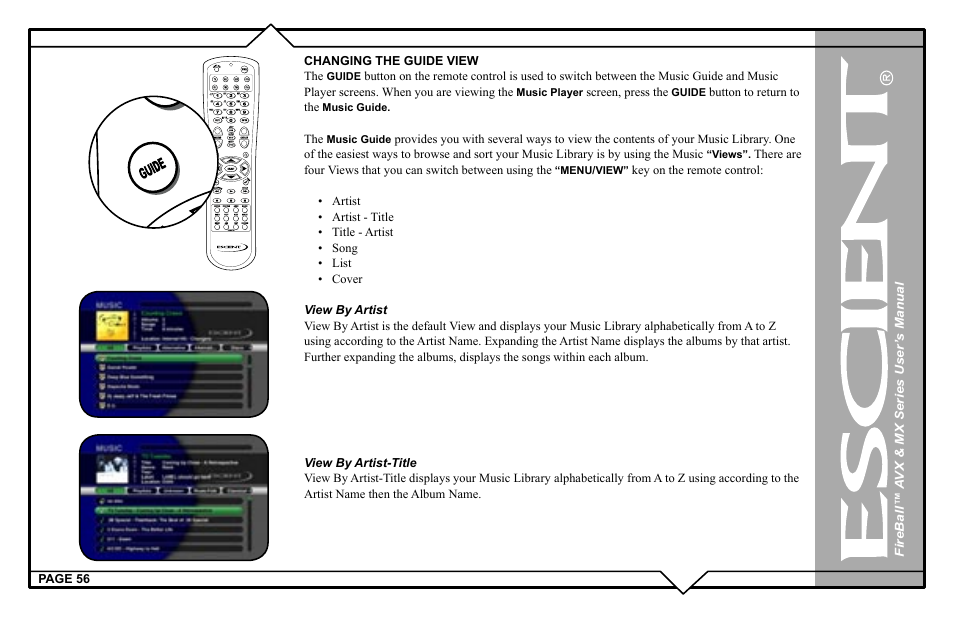 Escient FireBall AVX User Manual | Page 56 / 132