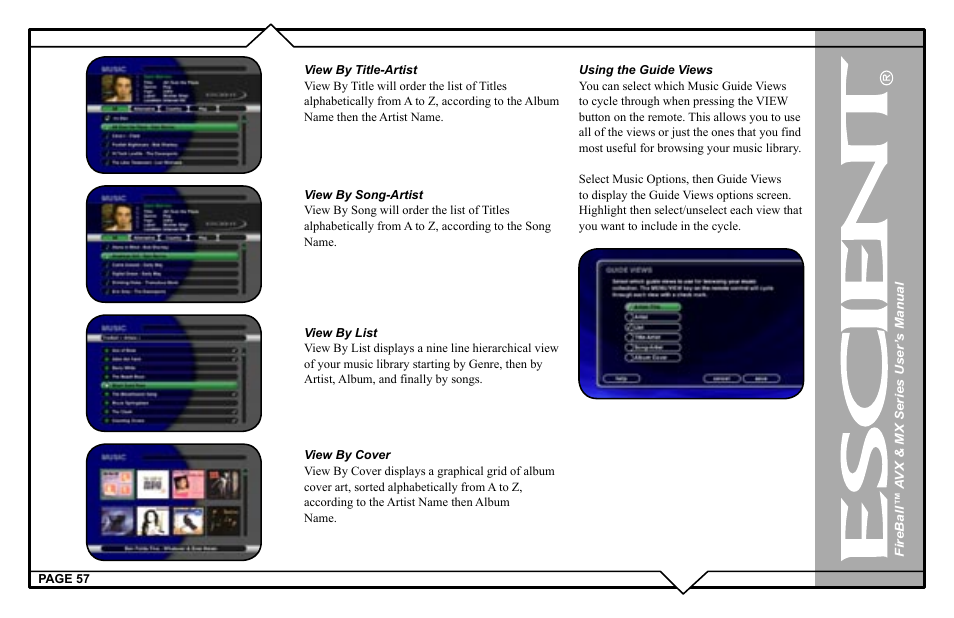 Escient FireBall AVX User Manual | Page 57 / 132