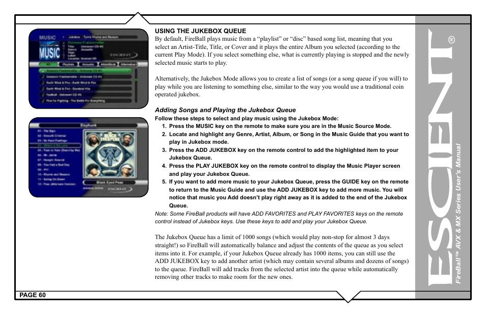 Escient FireBall AVX User Manual | Page 60 / 132