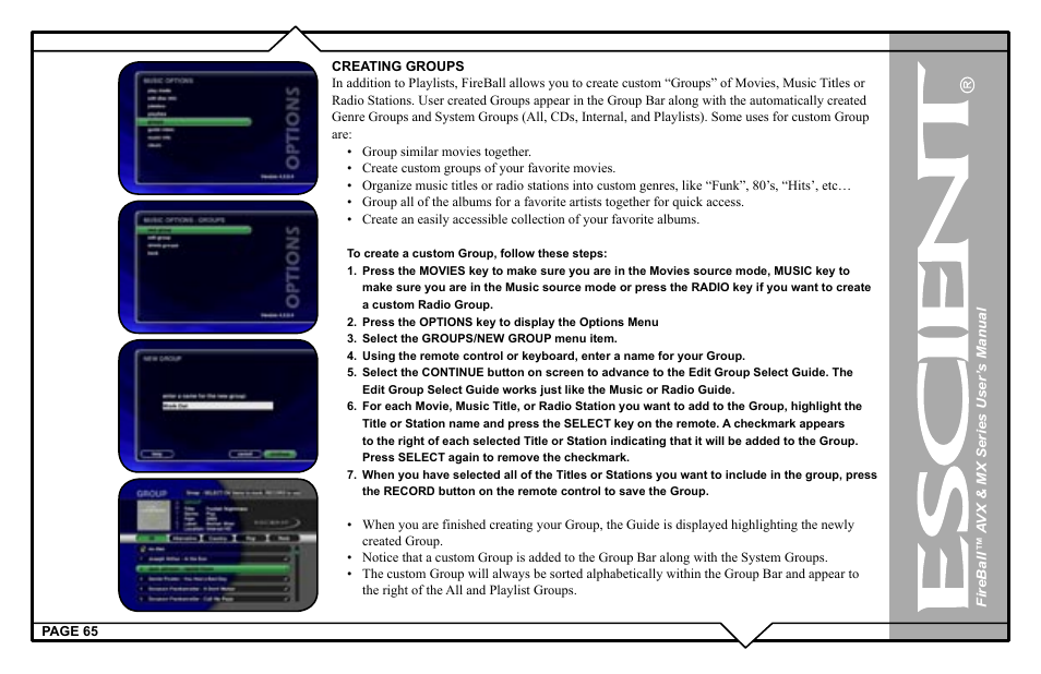 Escient FireBall AVX User Manual | Page 65 / 132