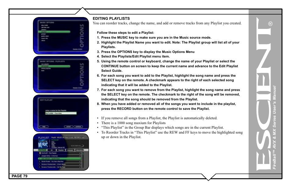 Escient FireBall AVX User Manual | Page 79 / 132