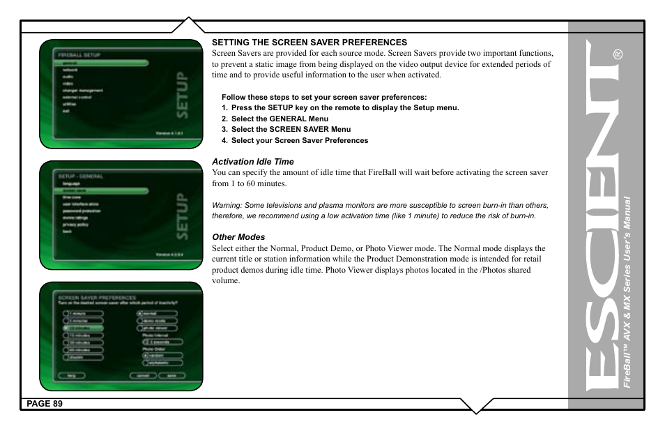 Escient FireBall AVX User Manual | Page 89 / 132