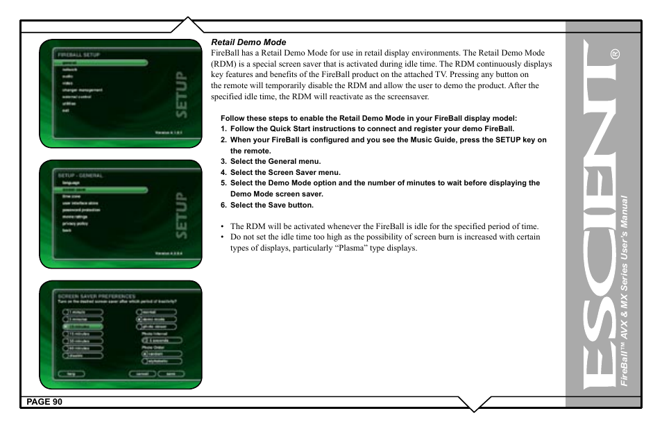 Escient FireBall AVX User Manual | Page 90 / 132