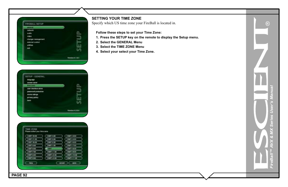 Escient FireBall AVX User Manual | Page 92 / 132