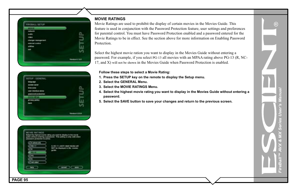 Escient FireBall AVX User Manual | Page 95 / 132