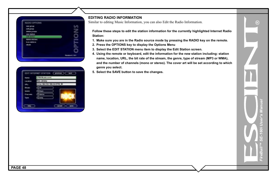 Escient SE-160i User Manual | Page 48 / 98