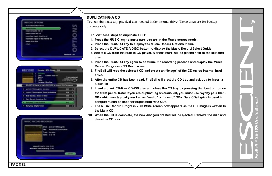 Escient SE-160i User Manual | Page 56 / 98