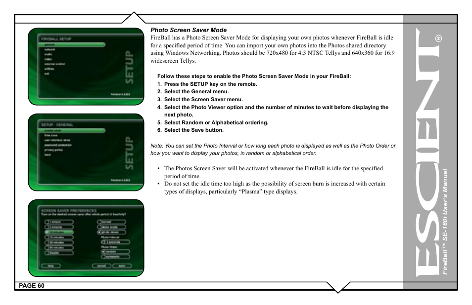 Escient SE-160i User Manual | Page 60 / 98