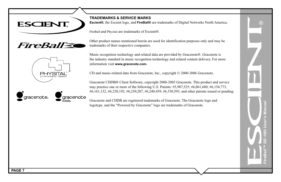 Escient SE-160i User Manual | Page 7 / 98