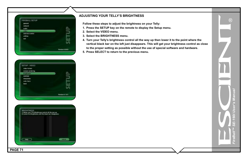 Escient SE-160i User Manual | Page 71 / 98