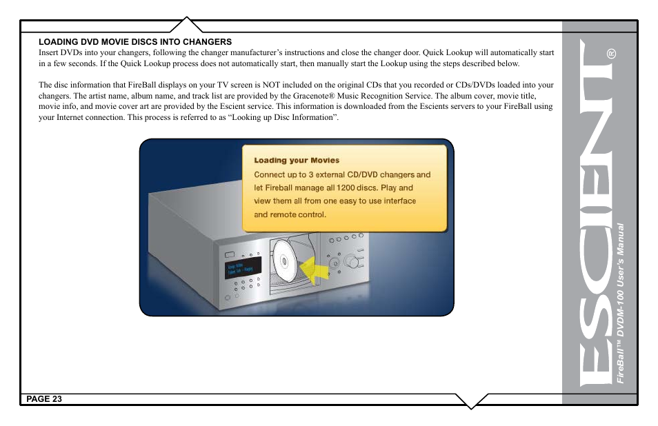 Escient DVDM-100 User Manual | Page 23 / 107