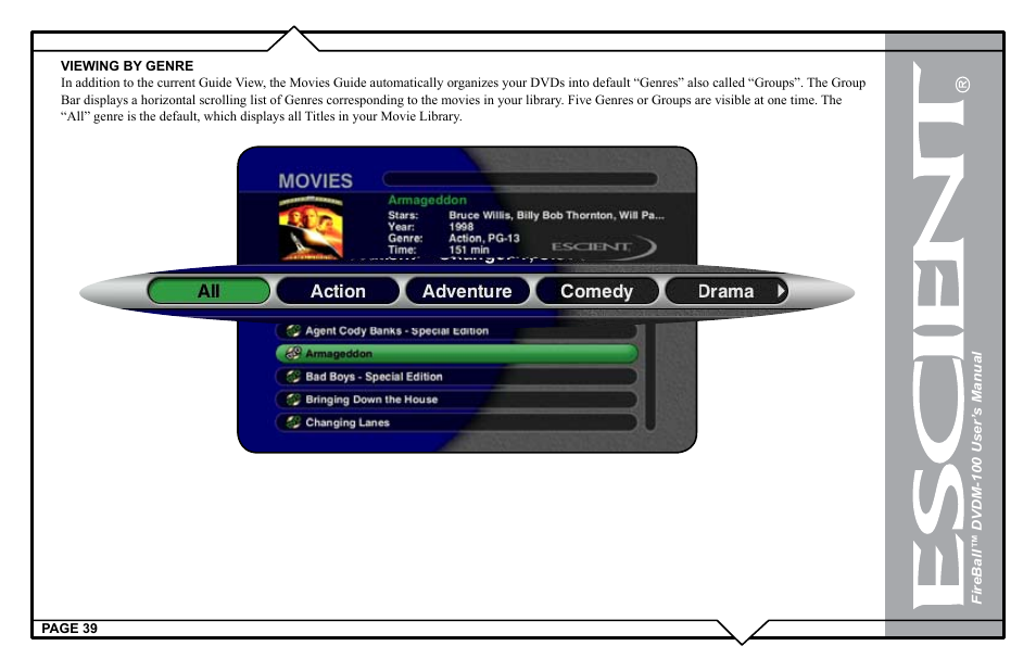 Escient DVDM-100 User Manual | Page 39 / 107